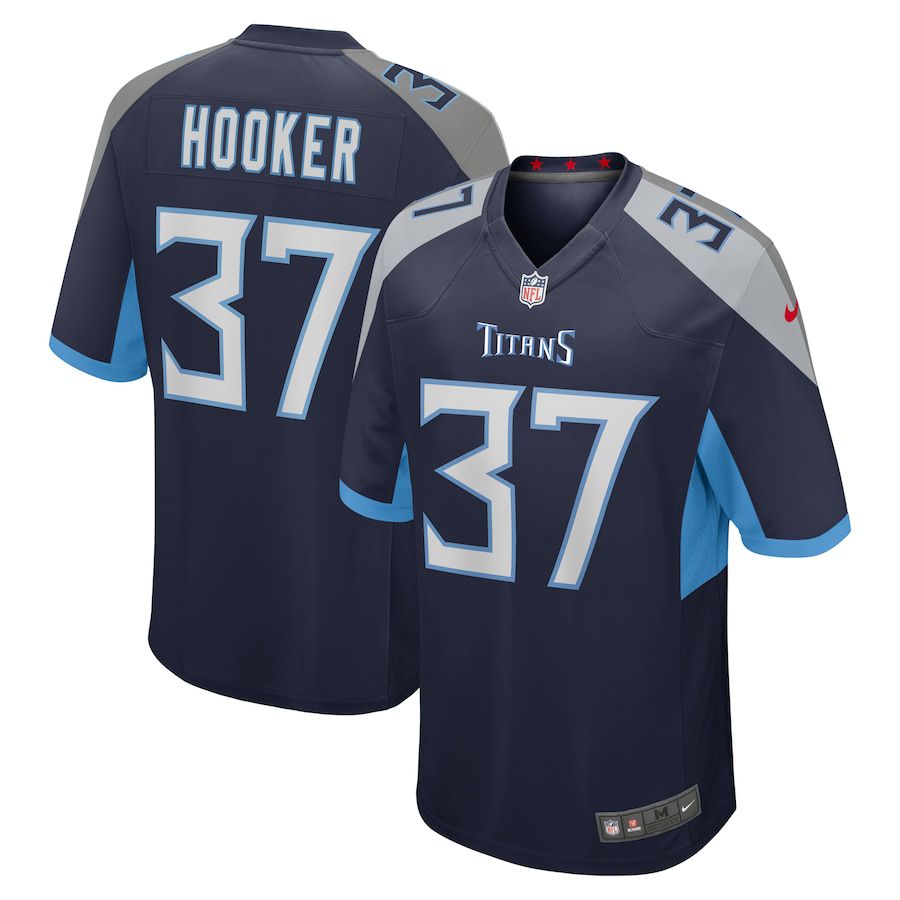 Men Tennessee Titans #37 Amani Hooker Nike Navy Game NFL Jersey